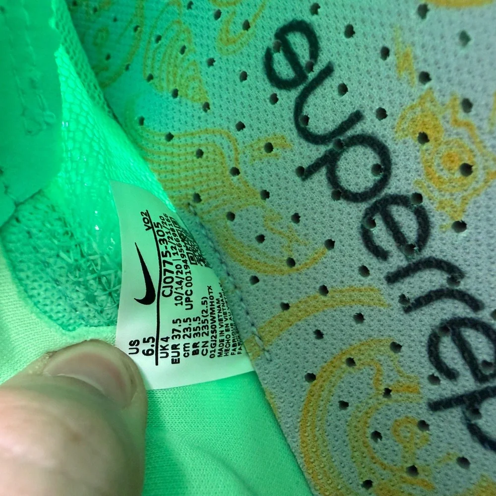 Nike SuperRep Go 3 Flyknit Neon Green Athletic Training Shoes Women's Size 6.5 - Picture 2 of 2